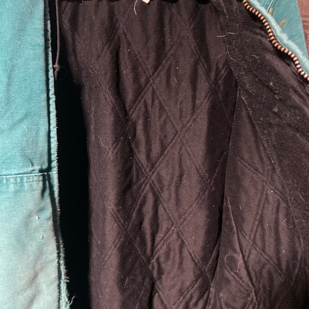 Vintage Carhartt Men’s faded Teal Distressed Hooded Work Jacket XL - Picture 8 of 12
